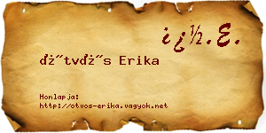 Ötvös Erika névjegykártya
